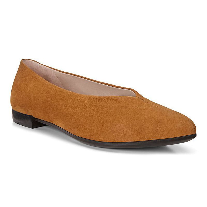 Women Ecco Shape Pointy Ballerina - Ballerina Brown - India TNAPYV163